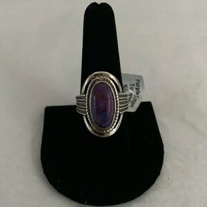 Purple silver Ring
